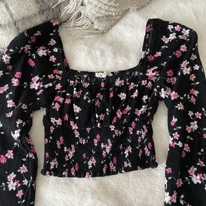 LA Hearts floral top